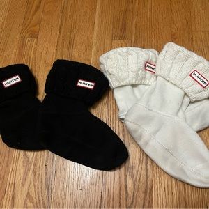 2 Short Cable Knit boot socks from HUNTER.